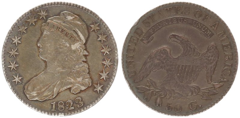 United States 50 Cents Half Dollar (1/2 Dollar) 1823