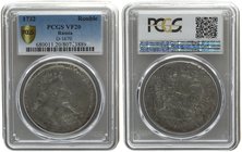 Russia 1 Rouble 1732. PCGS VF 20