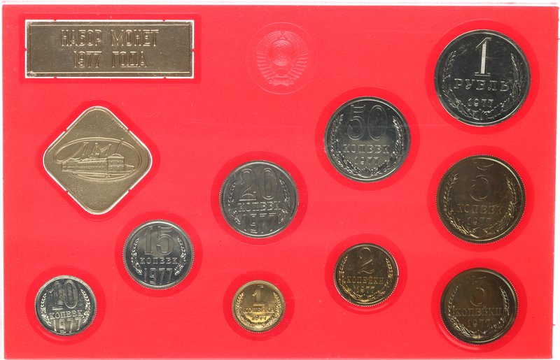 Russian Lot of 9 Coin Mint Set & Medal