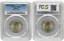 Russia 2 Roubles 2000. MMD. PCGS MS 65