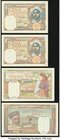 Algeria Banque de l'Algerie 5 Francs 15.4.1941 and 5.8.1941 Pick 77b; 50 Francs 22.11.1940 Pick 84; 100 Francs 22.11.1940 Pick 85 Very Fine or Better....