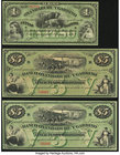 Argentina Banco Oxandaburu y Garbino 1; 5; 5 Pesos Boliviana 1869 Pick S1782r; S1783r (3) Remainders Crisp Uncirculated. 

HID09801242017