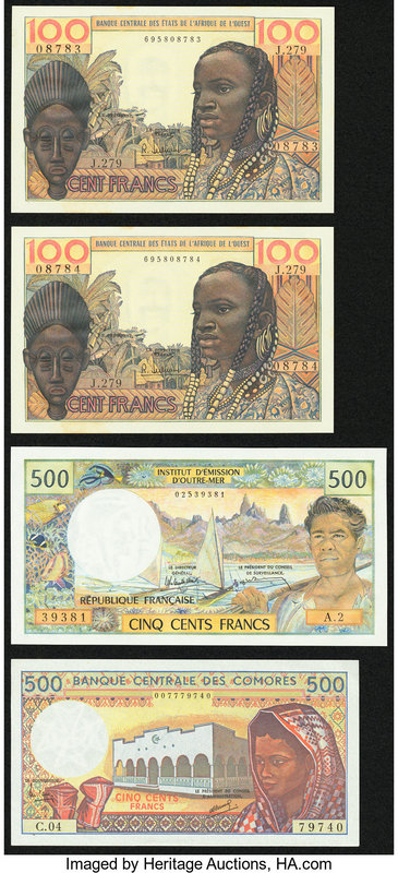 A Colorful Quartet from Comoros, New Caledonia, and the West African States. Cho...