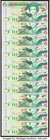 East Caribbean States Central Bank, Montserrat 5 Dollars ND (2000) Pick 37m Ten Consecutive Examples Choice Crisp Uncirculated. 

HID09801242017
