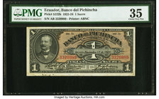 Ecuador Banco del Pichincha 1 Sucre 17.11.1923 Pick S222b PMG Choice Very Fine 35. 

HID09801242017