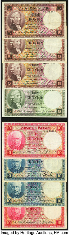 A Group of Lower Denomination Notes from Iceland. Fine-Very Fine or Better. 

HI...