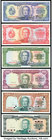 Uruguay Banco Central Del Uruguay 50; 100; 500; 1,000; 5,000; 10,000 Pesos ND (1967) Pick 46a; 49a; 50s; 51s Crisp Uncirculated. The two specimen note...