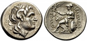 GRIECHISCHE MÜNZEN 
 THRAKIEN 
 KÖNIGE VON THRAKIEN 
 Lysimachos, 323-281 v. Chr. 
 Tetradrachmon, Lysimacheia (Propontis). Kopf Alexanders n. r. ...