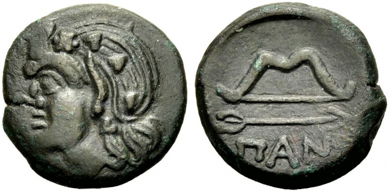 GRIECHISCHE MÜNZEN 
 TAURISCHER CHERSONES 
 PANTIKAPAION 
 Bronze, 300-325 v....