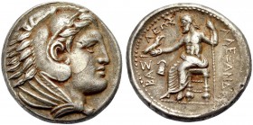 GRIECHISCHE MÜNZEN 
 MAKEDONIEN 
 KÖNIGE VON MAKEDONIEN 
 Alexander III. der Grosse, 336-323 v. Chr. 
 Tetradrachmon, c. 323-320 v. Chr. 'Amphipol...