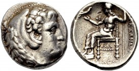 GRIECHISCHE MÜNZEN 
 MAKEDONIEN 
 KÖNIGE VON MAKEDONIEN 
 Alexander III. der Grosse, 336-323 v. Chr. 
 Tetradrachmon, postum, c. 320-316 v. Chr. S...