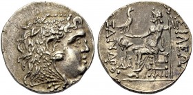 GRIECHISCHE MÜNZEN 
 MAKEDONIEN 
 KÖNIGE VON MAKEDONIEN 
 Alexander III. der Grosse, 336-323 v. Chr. 
 Tetradrachmon, postum, c. 175-125 v. Chr. M...