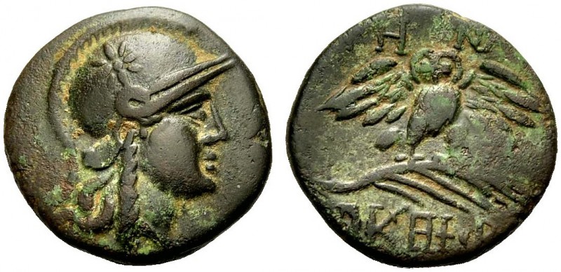 GRIECHISCHE MÜNZEN 
 MYSIEN 
 PERGAMON 
 Bronze, 200-133 v. Chr. Athenakopf n...