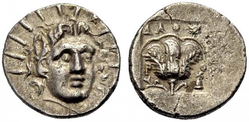 GRIECHISCHE MÜNZEN 
 INSELN VOR KARIEN 
 RHODOS 
 Hemidrachme, 125-88 v. Chr....