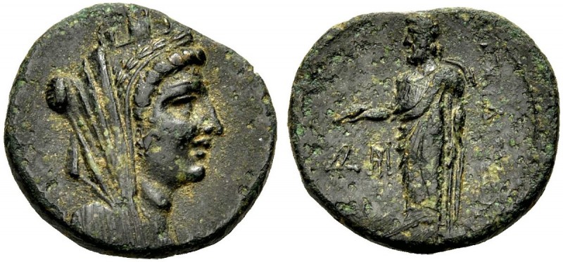 GRIECHISCHE MÜNZEN 
 LYDIEN 
 SARDEIS 
 Bronze, nach 133 v. Chr. Büste der St...