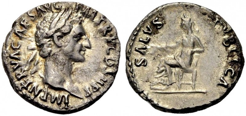 RÖMISCHE MÜNZEN 
 KAISERZEIT 
 Nerva, 96-98. Denar, 96. Kopf des Nerva mit L. ...