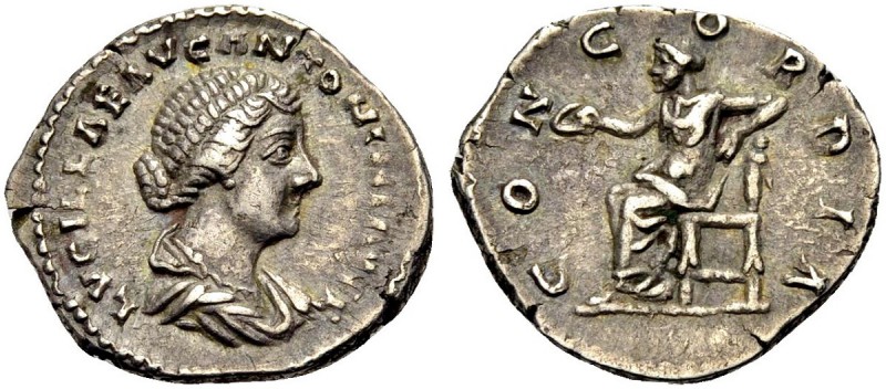 RÖMISCHE MÜNZEN 
 KAISERZEIT 
 Lucilla, († 182), Gemahlin des Lucius Verus, To...