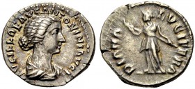 RÖMISCHE MÜNZEN 
 KAISERZEIT 
 Lucilla, († 182), Gemahlin des Lucius Verus, Tochter des M. Aurelius. Denar, 164-169. LVCILLAE AVG - ANTONINI AVG F D...