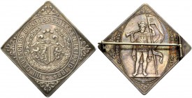 ALTDEUTSCHE MÜNZEN UND MEDAILLEN 
 SACHSEN, KÖNIGREICH 
 ALBERT, 1873-1902. Klippenförmige Medaille 1884 (von Helfricht) zum VIII. Deutschen Bundes­...