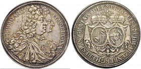 ÖSTERREICH 
 SCHWARZENBERG, FÜRSTENTUM 
 FERDINAND WILHELM EUSEBIUS, 1683-1703. Taler 1696, Wien, auf seine Hochzeit mit Maria Anna, Erbin der Landg...