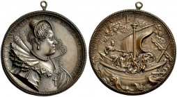 EUROPÄISCHE MÜNZEN UND MEDAILLEN 
 FRANKREICH, KÖNIGLICHE MÜNZEN 
 LOUIS XIII, 1610-1643. Bronzegussmedaille 1615 (von G. Dupré) auf die Regentin Ma...