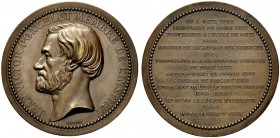 EUROPÄISCHE MÜNZEN UND MEDAILLEN 
 METZ, STADT 
 Bronzemedaille 1867 (von Oudiné) auf den Tod von Jean-Victor Poncelet, * 1788 Metz, † 1867 Paris, f...