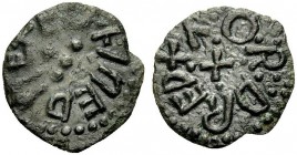 EUROPÄISCHE MÜNZEN UND MEDAILLEN 
 GROSSBRITANNIEN 
 AETHELRED II, König von Northumbria, 843-850. AE-Styca, Mzm. Fordred. Name des Königs um Rosett...