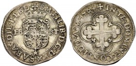 EUROPÄISCHE MÜNZEN UND MEDAILLEN 
 ITALIEN 
 CASA SAVOIA 
 EMANUELE FILIBERTO, 1553-1580. Bianco da 4 Soldi 1564, Chambéry, Mzz. fünfstrahliger Ste...