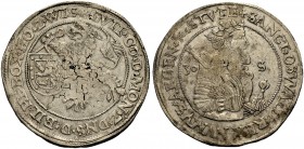 EUROPÄISCHE MÜNZEN UND MEDAILLEN 
 NIEDERLANDE 
 S'HEERENBERG, GRAFSCHAFT 
 WILHELM IV., 1546-1586. Taler zu 30 Stuiver o. J. Aufrechter Löwe hält ...