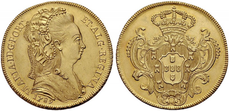 EUROPÄISCHE MÜNZEN UND MEDAILLEN 
 PORTUGAL 
 MARIA I, 1786-1799. Peça (6400 R...