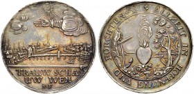 EUROPÄISCHE MÜNZEN UND MEDAILLEN 
 SCHWEIZ 
 BASEL, STÄDTISCHE MÜNZSTÄTTE 
 Basler Medaillen. Medaille o. J. (um 1645, von F. Fecher) auf das Vertr...