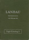 NUMISMATISCHE LITERATUR 
 MITTELALTERLICHE UND NEUZEITLICHE NUMISMATIK 
 GÖTZE, R. (RIGÖ). Landau. Notmünzen, die während der Belagerung 1702 und 17...