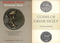 NUMISMATISCHE LITERATUR 
 LOTS 
 ANTIKE GESCHICHTE/ NUMISMATIK. Lot von 7 Büchern. SVORONOS, J., Corpus of the Ancient Coins of Athens; CAHN, H.A:, ...