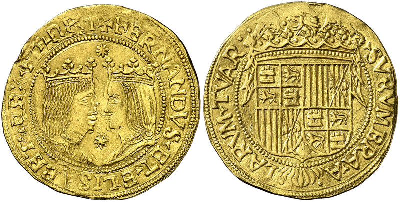 s/d. Felipe II. Barcelona. Doble principat. (Cal. falta) (Cru.C.G. 4245b). 7,02 ...
