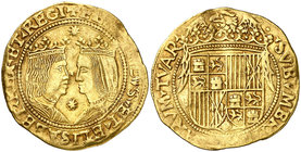 s/d. Felipe III. Barcelona. 1 trentí. (Cal. 69 var) (Cru.C.G. 4334 var). 6,94 g. Estrellas de ocho puntas. Precioso color. Ex Colección Isabel de Tras...