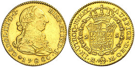 1788/78. Carlos III. Madrid. M/PJ. 2 escudos. (Cal. 459 var). 6,75 g. MBC+.