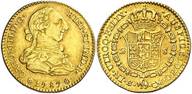 1787. Carlos III. Sevilla. CM. 2 escudos. (Cal. 582). 6,70 g. MBC+/EBC-.