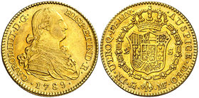 1789. Carlos IV. Madrid. MF. 2 escudos. (Cal. 323). 6,78 g. Bella. Parte de brilo original. Ex Colección de 2 reales y 2 escudos, Áureo 09/04/2003, nº...