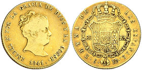 1841. Isabel II. Sevilla. RD. 80 reales. (Cal. 90). 6,73 g. MBC-/MBC.