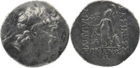 Kings of Cappadocia, Ariarathes VI (130-116) AR Drachm
Diademed head right/ Athena standing left. date in exergue. 
Cf. Simonetta 20a
3,98 gr. 18 mm