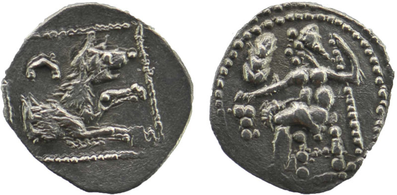 Cilicia, Tarsos. Mazaios (361-334 BC). AR Obol
Zeus-Baal seated left, holding Ni...