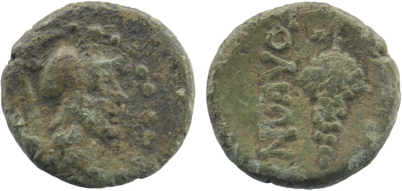 Cilicia, Soloi. Ca. 100-30 B.C. AE 
Obv: Head of Helmeted head of Athena Right.
...