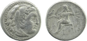 KINGS of MACEDON. Alexander III 'the Great'. 336-323 BC. AR Drachm
Head of Herakles right, wearing lion's skin 
Rev: Zeus seated left on throne, holdi...