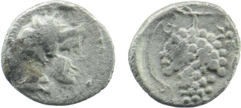 CILICIA, Soloi. Circa 410-375 BC. AR Obol
Helmeted head of Athena right.
Rev:Gra...