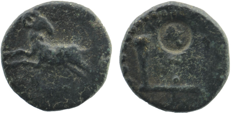 PHARONIC KINGS OF EGYPT. Nektanebo II (361-343 BC). Ae.
Ram leaping left, head r...