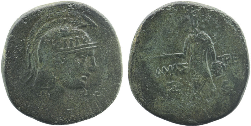 PONTOS. Amisos. Ae (Circa 85-65 BC).
Helmeted head of Athena right.
Rev: AMIΣOY....