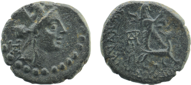 CILICIA. Tarsos. Ae (164-27 BC).
Turreted head of Tyche right. Monogram Left.
...