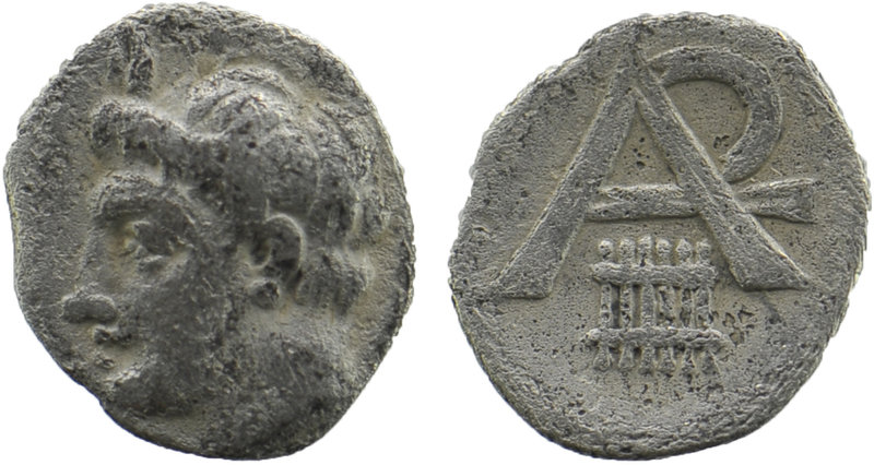 Arcadian League (c. 340 BC), AR Obol, Megalopolis
Megalopolis, horned head of Pa...