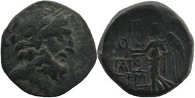 CILICIA. Elaioussa Sebaste. Ae (1st century BC). 
Obv: Laureate head of Zeus right.
 Rev: EΛAIOYΣΣΙΩN. Nike advancing left, holding wreath and palm fr...
