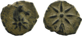 PONTOS. Uncertain. Ae (Circa 130-100 BC). 
Obv: Head of Horse right, star on neck. 
Rev: Comet. HGC 7, 317.. 
1,17 g. 12 mm.